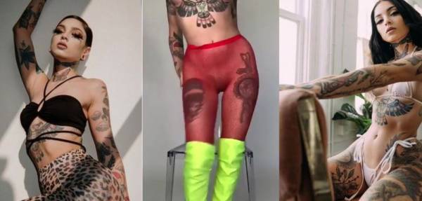 Taylor White Tattoed Girl Teasing Boobs on fanstube.video